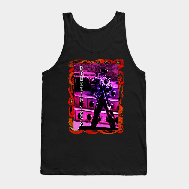 Freddie Mercury Live 1979 Tank Top by Concert Teez